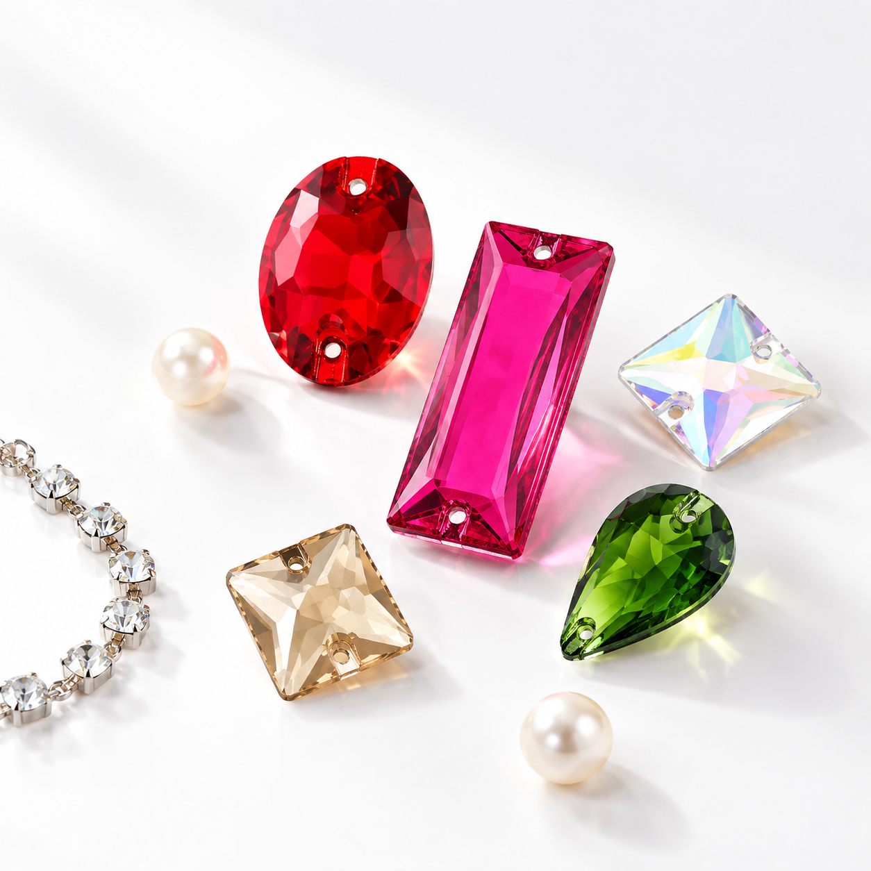 Sew-on rhinestones for bags