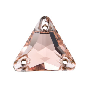 Triangle Crystal Flat Back Button | K9 Glass, Multi-Color | Plated Base | DIY Garment Accessories