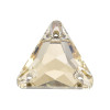 Triangle Crystal Flat Back Button | K9 Glass, Multi-Color | Plated Base | DIY Garment Accessories