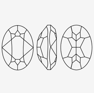 Pointed bottom ellipse | K9 Glass, fancy stone | jewelry accessorie | crystal | rhinestone