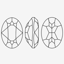 Pointed bottom ellipse | K9 Glass, fancy stone | jewelry accessorie | crystal | rhinestone