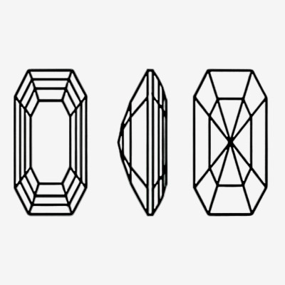 Rectangular princess fang cut diamond | K9 Glass, fancy stone | jewelry accessorie | crystal | rhinestone