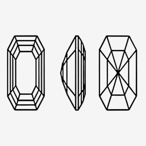 Rectangular princess fang cut diamond | K9 Glass, fancy stone | jewelry accessorie | crystal | rhinestone