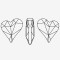 Crooked Heart Pointed bottom diamond | K9 Glass, fancy stone | jewelry accessories | crystal | rhinestones