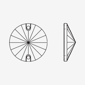 Satellite 2 holes stones | K9 Glass, fancy stone | jewelry accessories | crystal | rhinestones