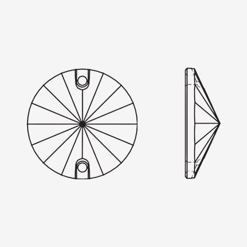 Satellite 2 holes stones | K9 Glass, fancy stone | jewelry accessories | crystal | rhinestones