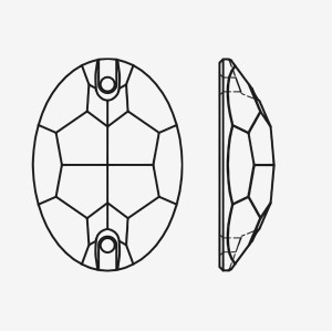 oval 2 holes stones  | K9 Glass, fancy stone | jewelry accessories | crystal | rhinestones