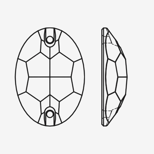 oval 2 holes stones  | K9 Glass, fancy stone | jewelry accessories | crystal | rhinestones