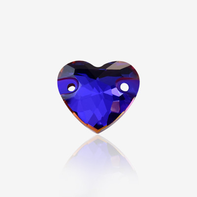 Peach Heart Fat Heart 2 holes stones | K9 Glass, fancy stone | jewelry accessories | crystal | rhinestones