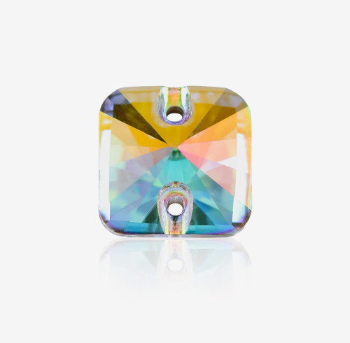 Square rounded satellite surface 2 holes stones  | K9 Glass, fancy stone | jewelry accessories | crystal | rhinestones