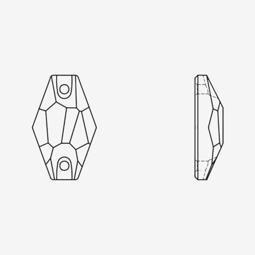 vase two holes stones | K9 Glass, fancy stone | jewelry accessories | crystal | rhinestones