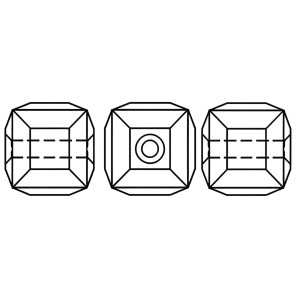 Square through hole beads | K9 Glass, fancy stone | jewelry accessories | crystal | rhinestones