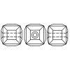 Square through hole beads | K9 Glass, fancy stone | jewelry accessories | crystal | rhinestones