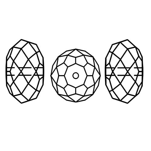 Abacus through-hole beads | K9 Glass, fancy stone | jewelry accessories | crystal | rhinestones