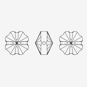 Four-leaf clover, through-hole beads | K9 Glass, fancy stone | jewelry accessories | crystal | rhinestones