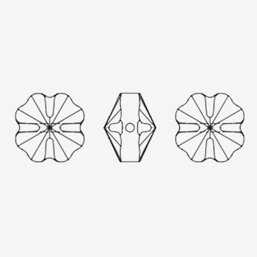 Four-leaf clover, through-hole beads | K9 Glass, fancy stone | jewelry accessories | crystal | rhinestones