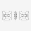 Square rectangular double-hole stone | K9 Glass, fancy stone | jewelry accessories | crystal | rhinestones