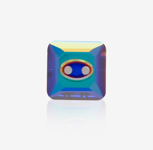 Square rectangular double-hole stone | K9 Glass, fancy stone | jewelry accessories | crystal | rhinestones