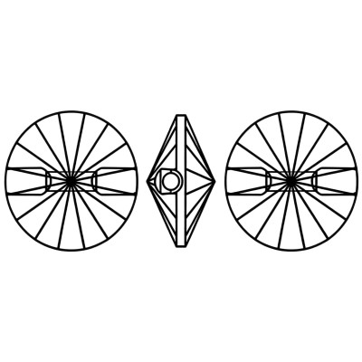 Satellite horizontal hole stone | K9 Glass, fancy stone | jewelry accessories | crystal | rhinestones