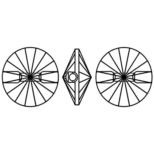 Satellite horizontal hole stone | K9 Glass, fancy stone | jewelry accessories | crystal | rhinestones