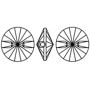 Satellite horizontal hole stone | K9 Glass, fancy stone | jewelry accessories | crystal | rhinestones