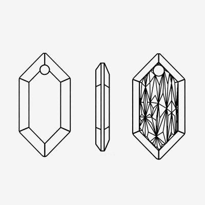 Embossed gold bell single hole pendant | K9 Glass, fancy stone | jewelry accessories | crystal | rhinestones