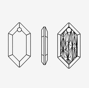 Embossed gold bell single hole pendant | K9 Glass, fancy stone | jewelry accessories | crystal | rhinestones