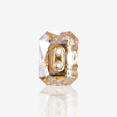 Rectangular octagonal double-hole stone| K9 Glass, fancy stone | jewelry accessories | crystal | rhinestones