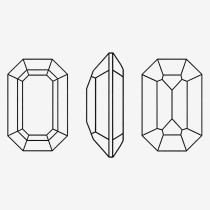 Rectangular octagonal flat pointed bottom stone | K9 Glass, fancy stone | jewelry accessories | crystal | rhinestones