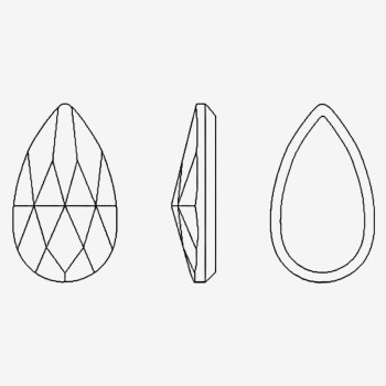 Water drop flat bottom edge stone | K9 Glass, fancy stone | jewelry accessories | crystal | rhinestones