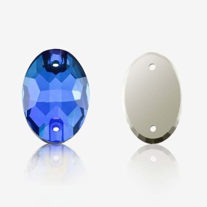 oval 2 holes stones | K9 Glass, fancy stone | jewelry accessories | crystal | rhinestones