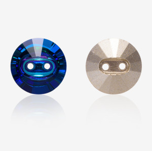 UFO Button Double Hole Stone | K9 Glass, fancy stone | jewelry accessories | crystal | rhinestones