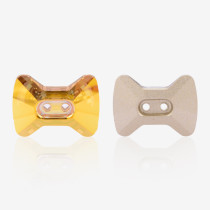Bow tie two-hole stone | K9 Glass, fancy stone | jewelry accessories | crystal | rhinestones
