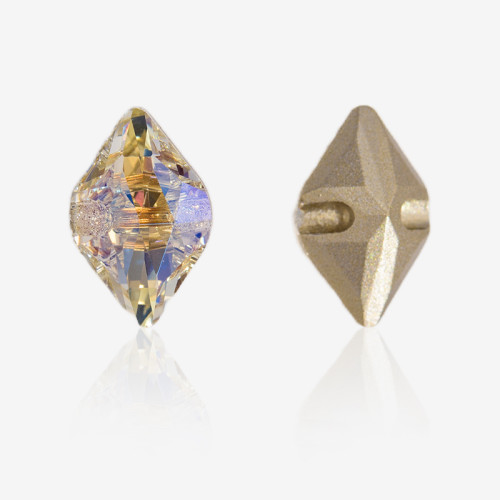 Lemon cross hole stone | K9 Glass, fancy stone | jewelry accessories | crystal | rhinestones