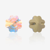 Four-leaf clover, through-hole beads | K9 Glass, fancy stone | jewelry accessories | crystal | rhinestones