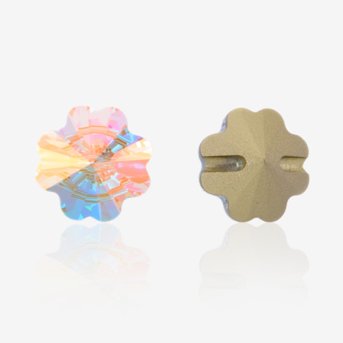 Four-leaf clover, through-hole beads | K9 Glass, fancy stone | jewelry accessories | crystal | rhinestones