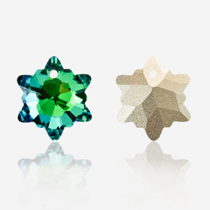 Snowflake one holes stones | K9 Glass, fancy stone | jewelry accessories | crystal | rhinestones