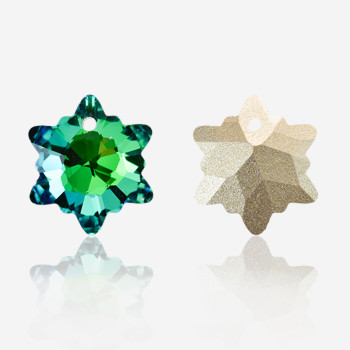 Snowflake one holes stones | K9 Glass, fancy stone | jewelry accessories | crystal | rhinestones