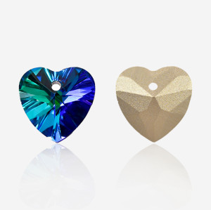 Heart-shaped onehole stones |  K9 Glass, fancy stone | jewelry accessories | crystal | rhinestones