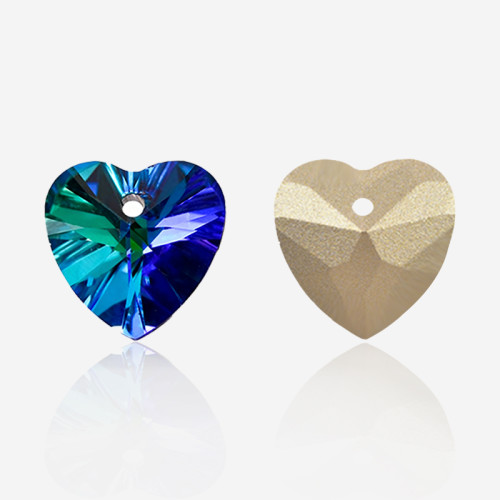 Heart-shaped onehole stones | K9 Glass, fancy stone | jewelry accessories | crystal | rhinestones