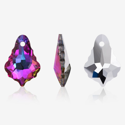 Maple Leaf Single Hole Pendant Stone| K9 Glass, fancy stone | jewelry accessories | crystal | rhinestones