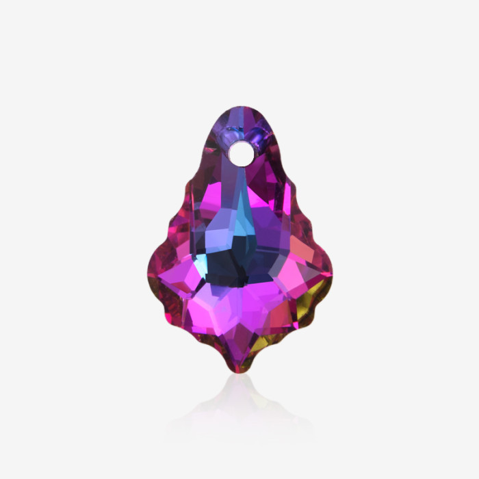 Maple Leaf Single Hole Pendant Stone| K9 Glass, fancy stone | jewelry accessories | crystal | rhinestones