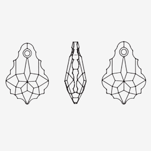 Maple Leaf Single Hole Pendant Stone| K9 Glass, fancy stone | jewelry accessories | crystal | rhinestones