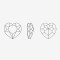 Pointed Heart | K9 Glass, fancy stone | jewelry accessorie | crystal | rhinestone