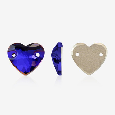 Peach Heart Fat Heart 2 holes stones | K9 Glass, fancy stone | jewelry accessories | crystal | rhinestones