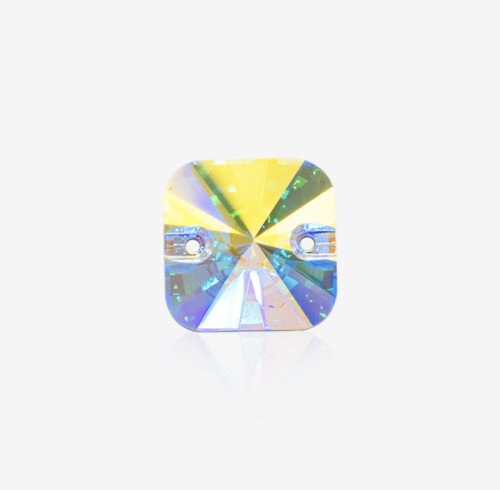 Square rounded satellite surface 2 holes stones  | K9 Glass, fancy stone | jewelry accessories | crystal | rhinestones