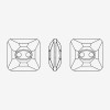 Square rectangular double-hole stone | K9 Glass, fancy stone | jewelry accessories | crystal | rhinestones