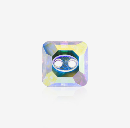 Square rectangular double-hole stone | K9 Glass, fancy stone | jewelry accessories | crystal | rhinestones