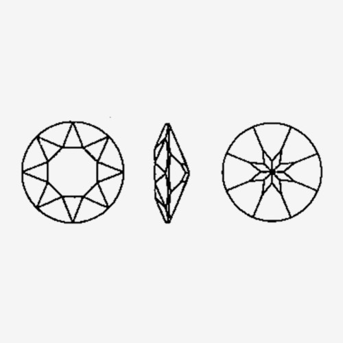 Round gem flower | K9 Glass, fancy stone | jewelry accessorie | crystal | rhinestone