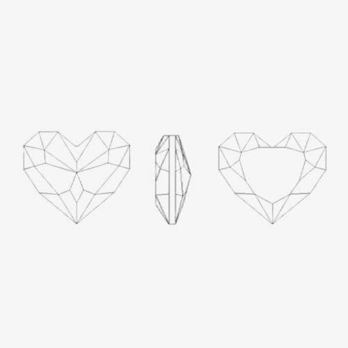 Heart-shaped decorative stones  | K9 Glass, fancy stone | jewelry accessorie | crystal | rhinestone